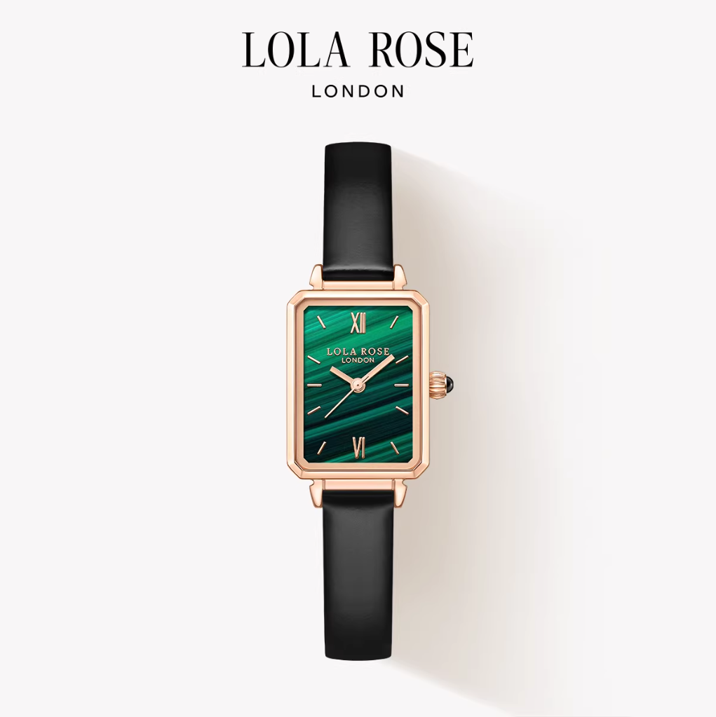 LolaRose羅拉玫瑰小綠手錶女士手錶女綠色時尚小眾生日禮物 LolaRose Lola Rose small green watch ladies watch female green fashion small life day gift